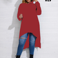 SOLID CLOAK HOODIE-WINE RED