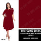 RITA SWING DRESS RUN-WINE RED