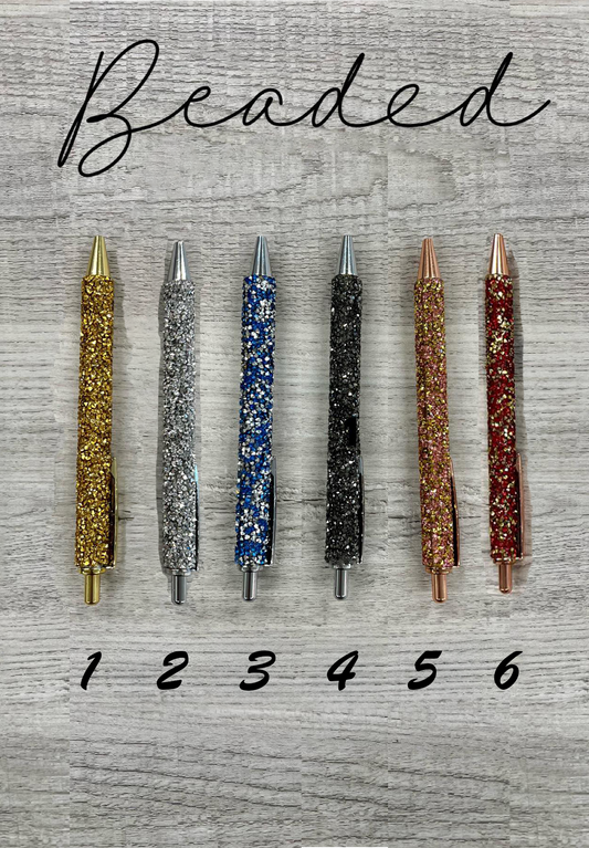 RTS - Beaded Pen (Multiple Colors)