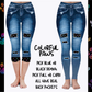 COLORFUL PAWS - DENIM RUN W/ BACK POCKETS - LEGGINGS/CAPRI