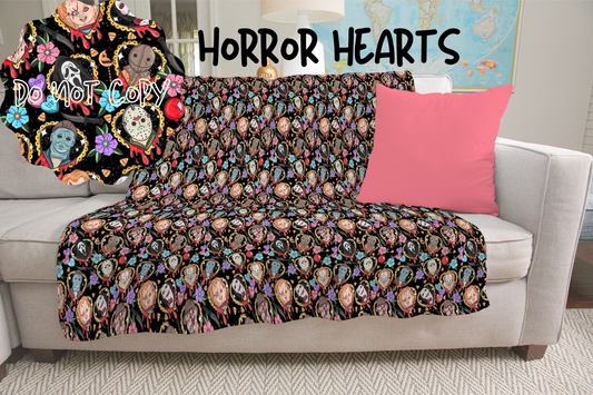 HORROR HEARTS - GIANT SHAREABLE THROW BLANKETS