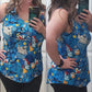 SOLID BLACK-V-NECK TANK
