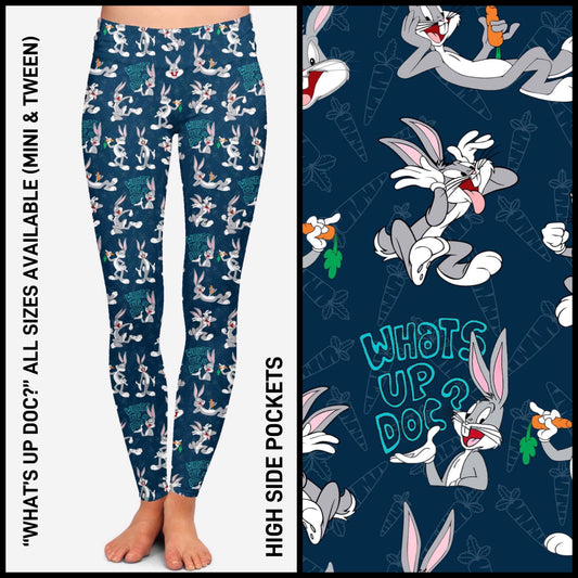 RTS - What’s Up Doc Leggings with High Side Pockets