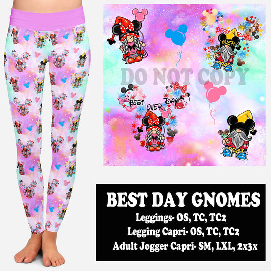 BEST DAY GNOMES (LEGGINGS, CAPRI, JOGGER CAPRI)