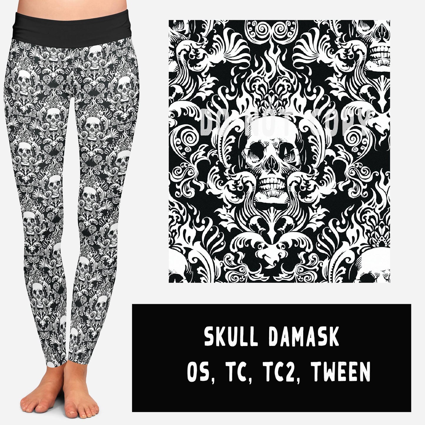 SKULL DAMASK LEGGINGS/JOGGERS
