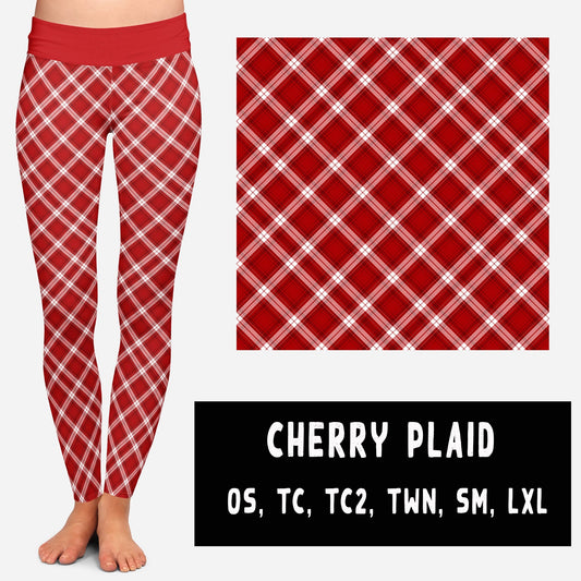VDAY BATCH-CHERRY PLAID LEGGINGS AND JOGGERS