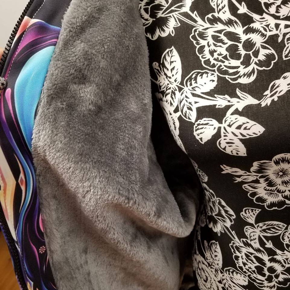 FLEECE JACKET RUN-BLACK SNOWFLAKE