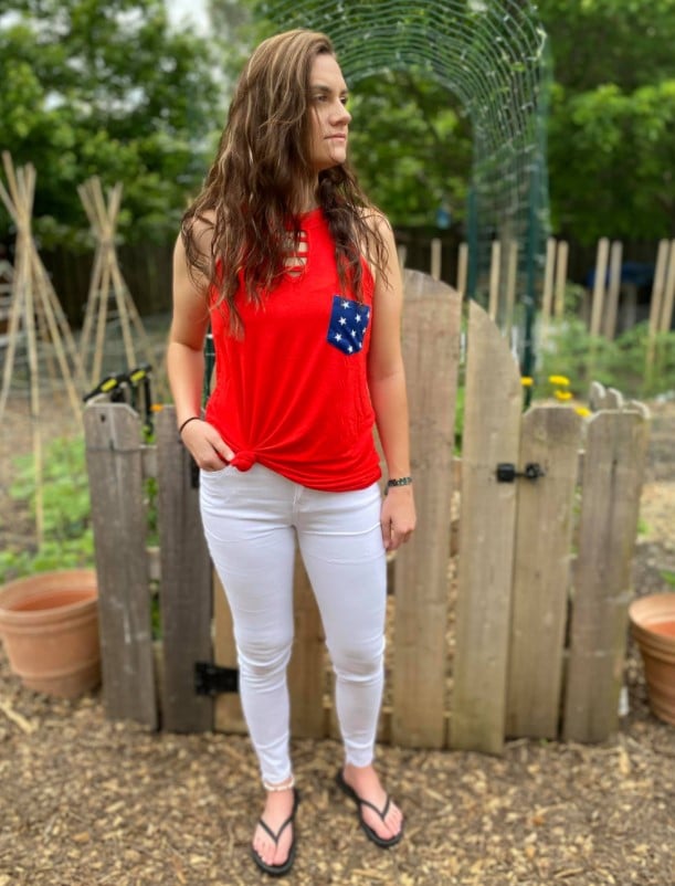 PATRIOTIC KEYHOLE TANK