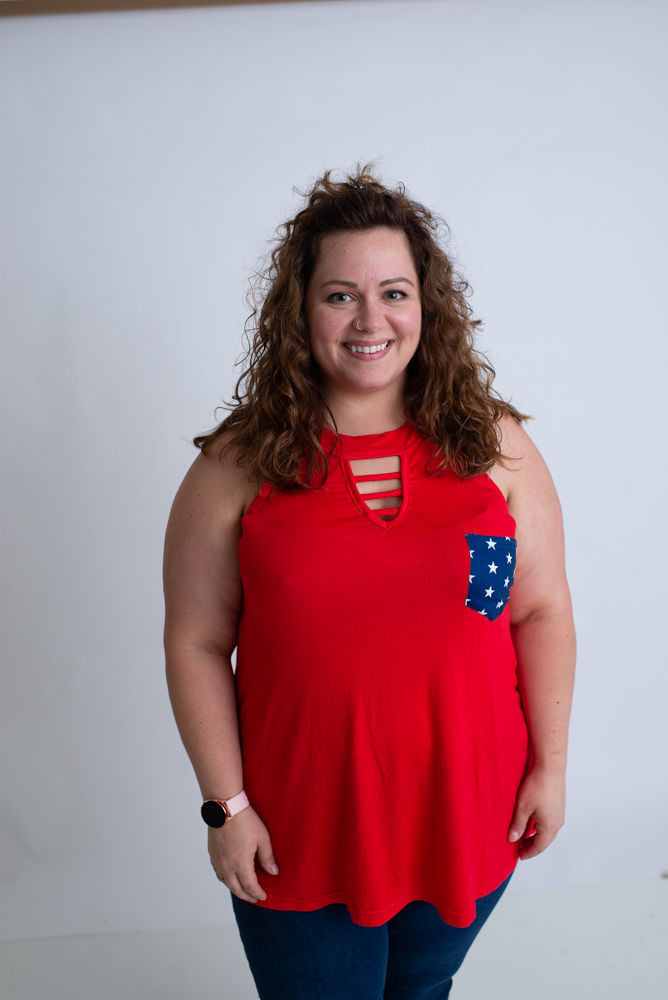 PATRIOTIC KEYHOLE TANK