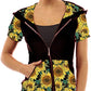 SUNFLOWERS- SHORT SLEEVE HOODED JACKET