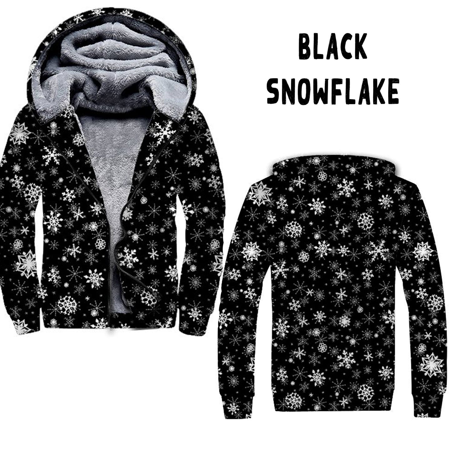 FLEECE JACKET RUN-BLACK SNOWFLAKE