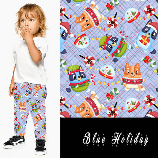 HOLIDAY BATCH 1- BLUE HOLIDAY LEGGINGS/JOGGERS