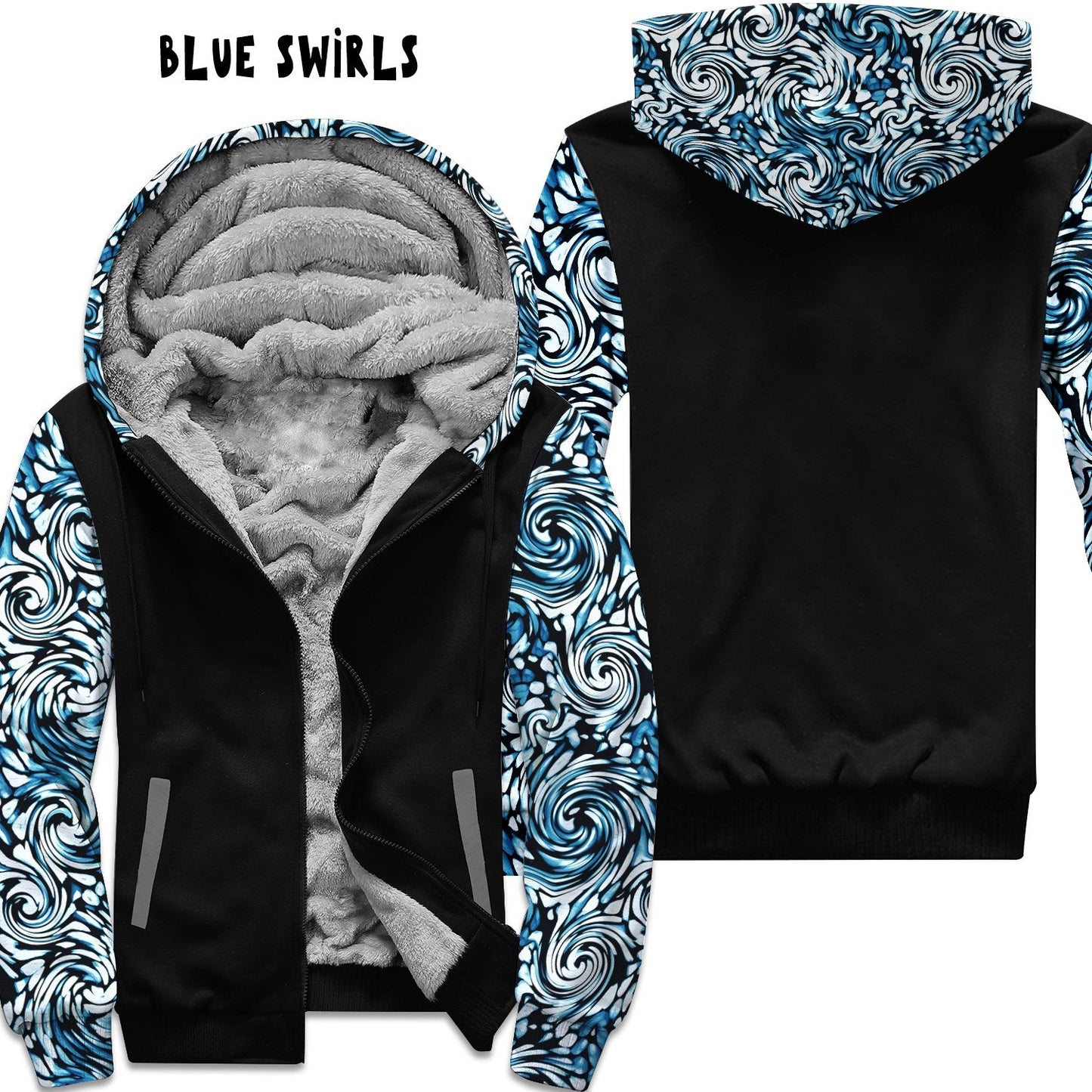 FLEECE JACKET RUN 22- BLUE SWIRLS