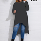 SOLID CLOAK HOODIE-CHARCOAL GREY