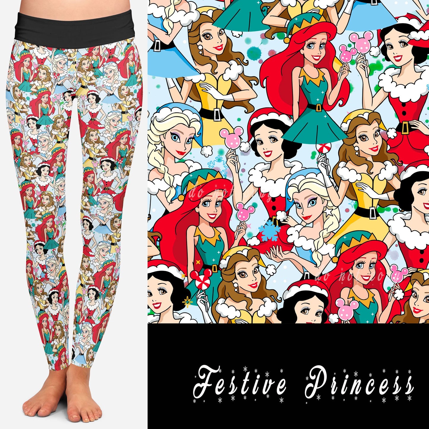 HOLIDAY BATCH 1- FESTIVE PRINCESS LEGGINGS/JOGGERS