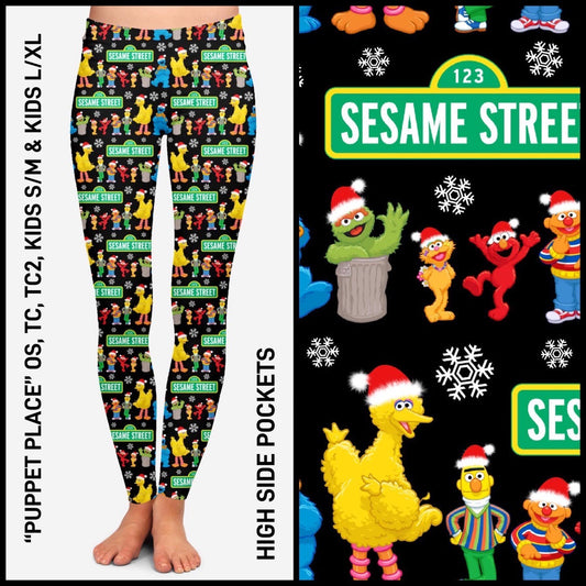 RTS - Holiday ABC Street Leggings with Pockets