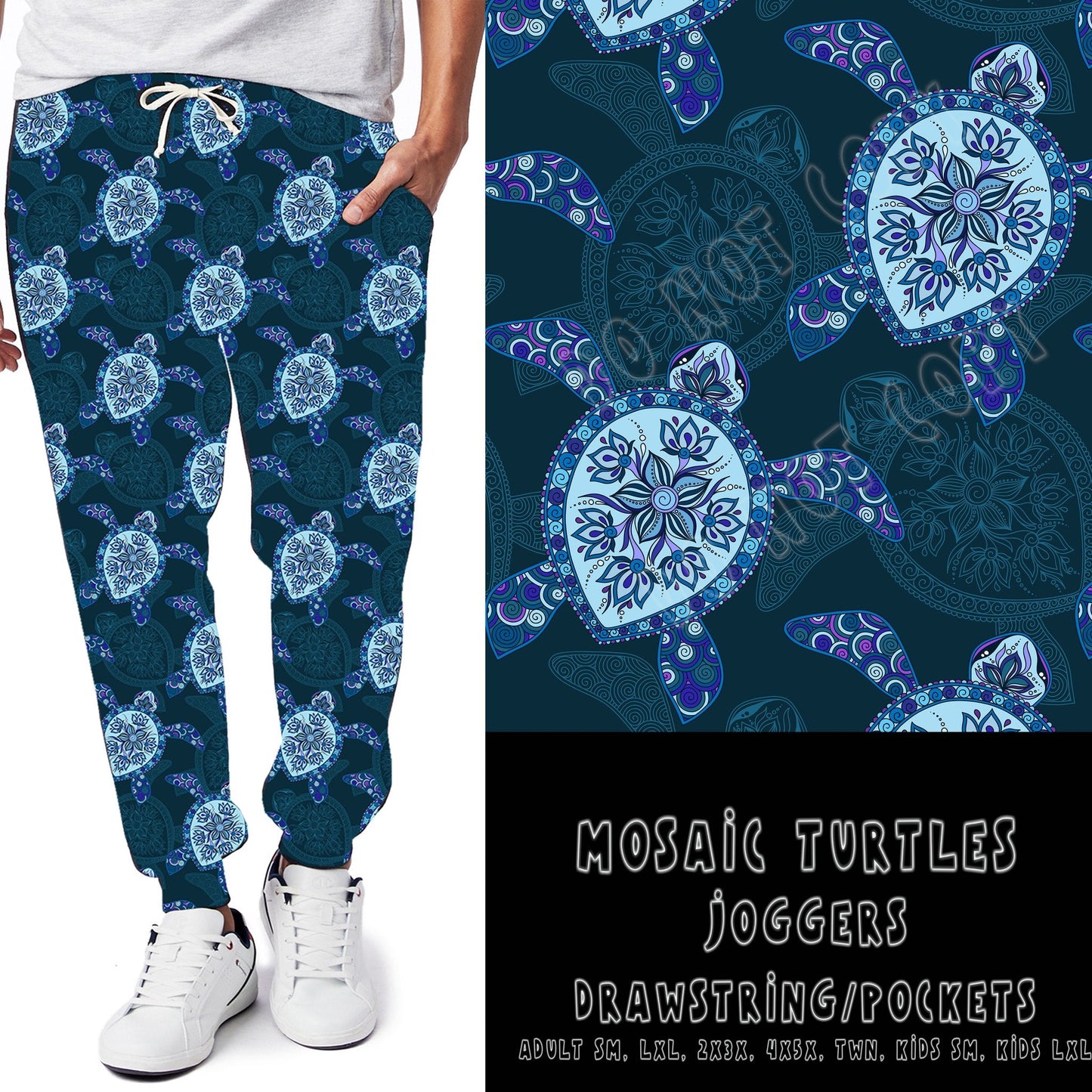BATCH 68- MOSAIC TURTLE-LEGGINGS/CAPRI/JOGGER