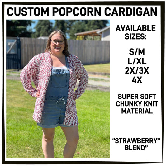 RTS - Strawberry Blend Popcorn Cardigan