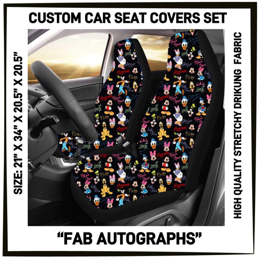 RTS - Fab Autographs Car Seat Covers Set of 2