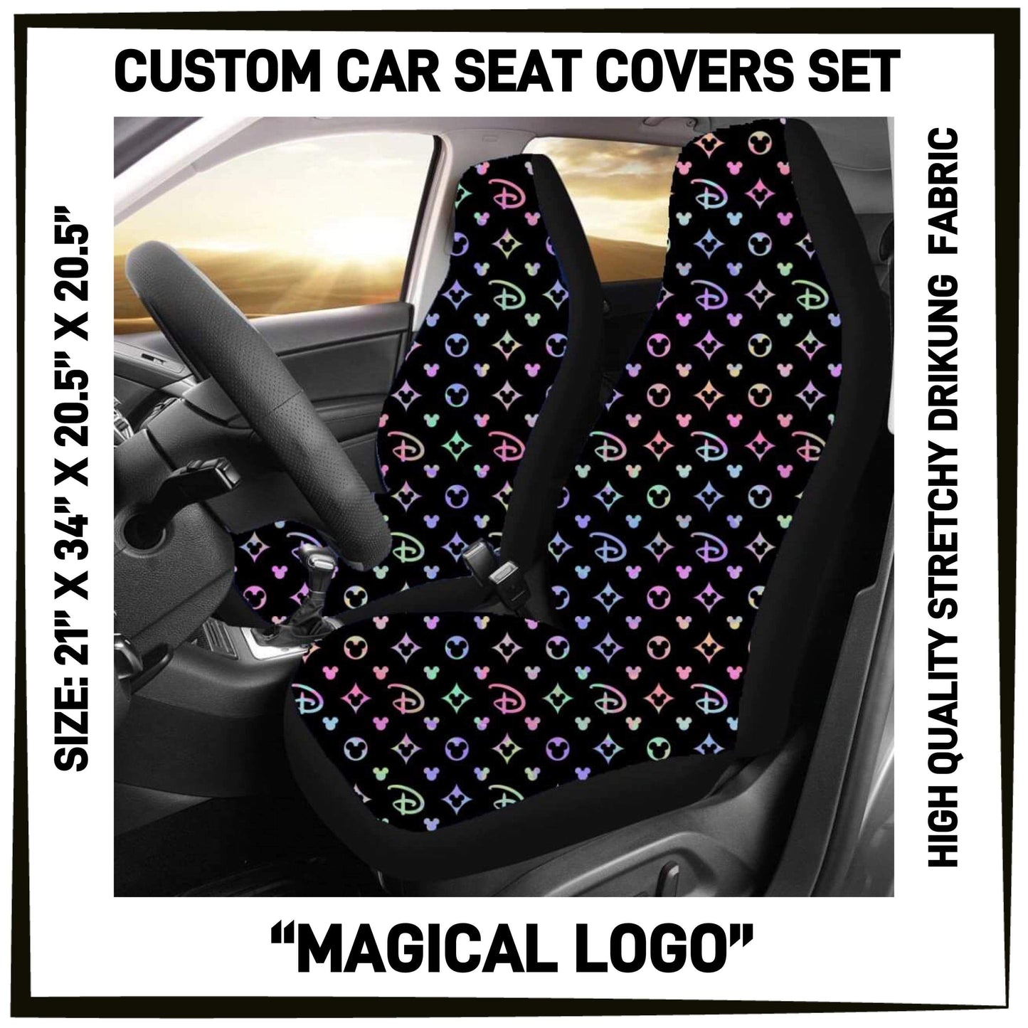 RTS - Magical Logo Car Seat Covers Set of 2