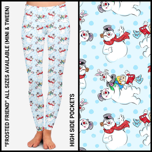 RTS - Frosted Friend Leggings with Pockets