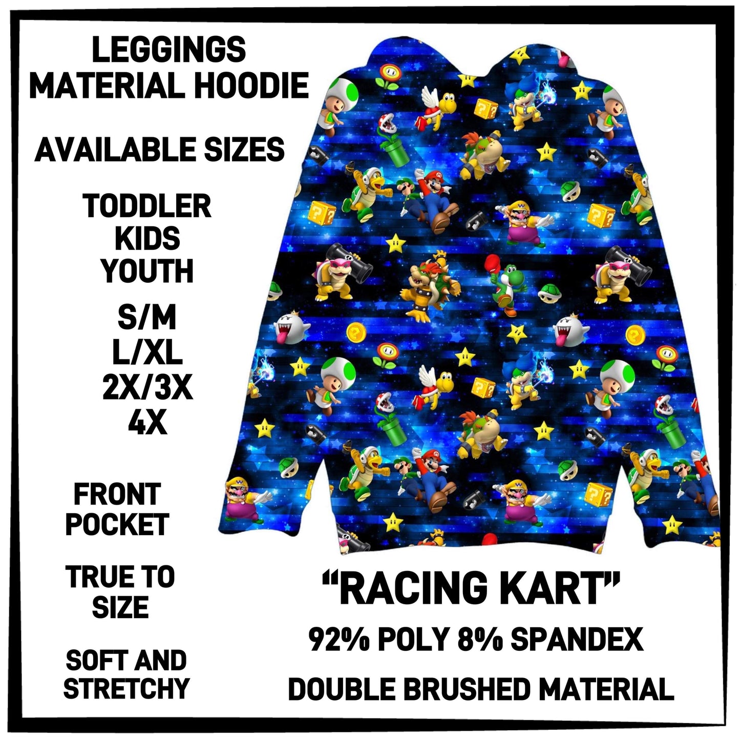 RTS - Racing Kart Leggings Material Hoodie