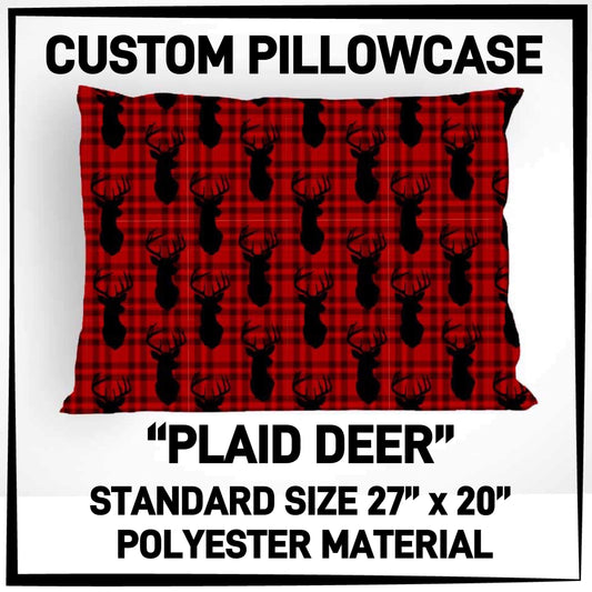 RTS - Plaid Deer Pillowcase