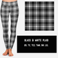 BLACK & WHITE PLAID LEGGINGS AND JOGGERS