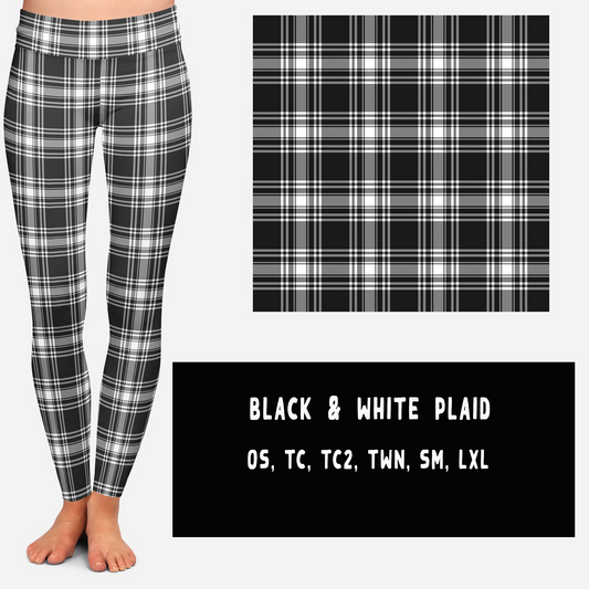 BLACK & WHITE PLAID LEGGINGS AND JOGGERS