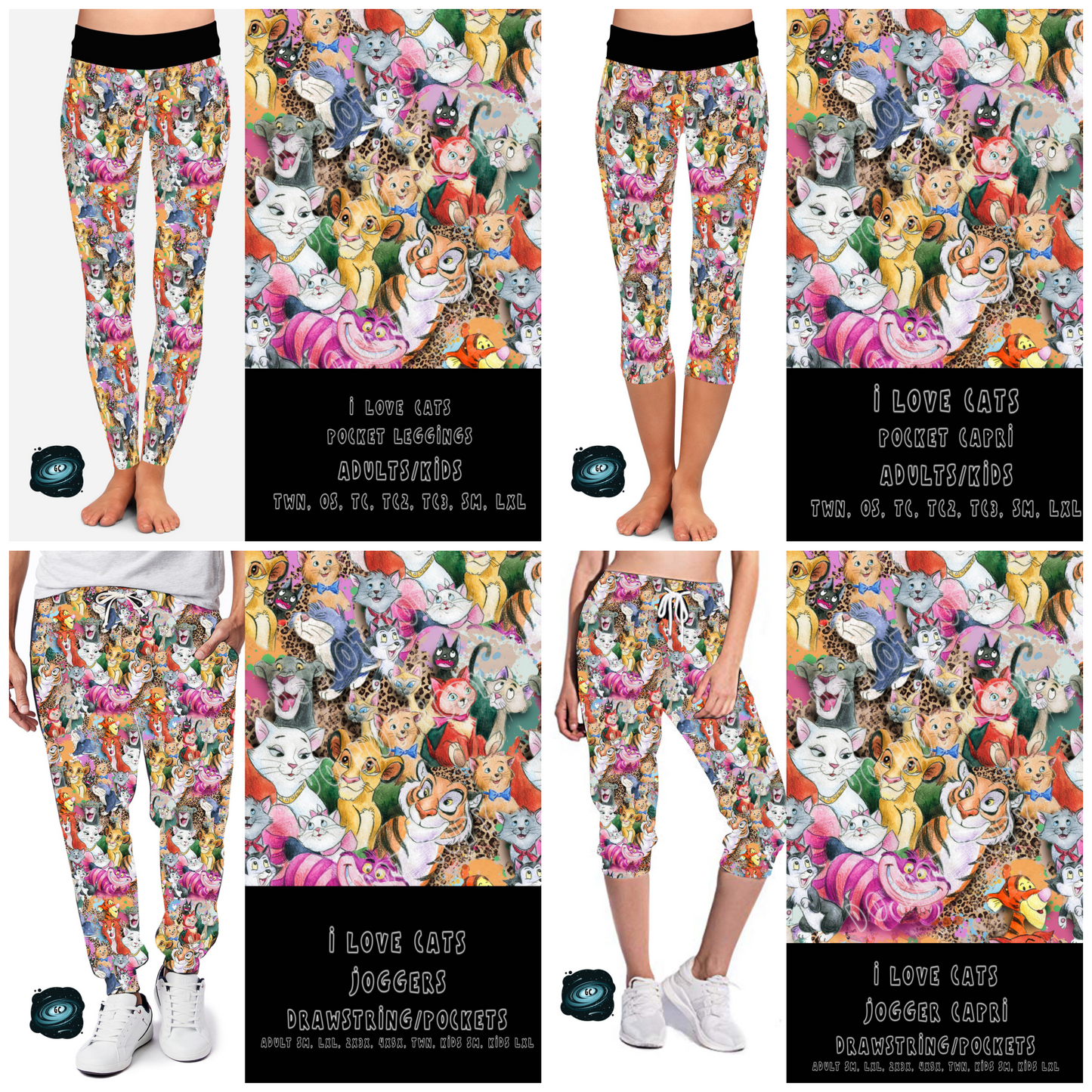 GOOD GUYS RUN- I LOVE CATS-LEGGING/JOGGER