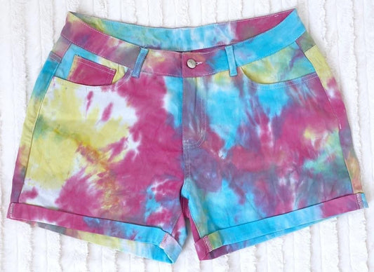 Tie Dye Jean Shorts