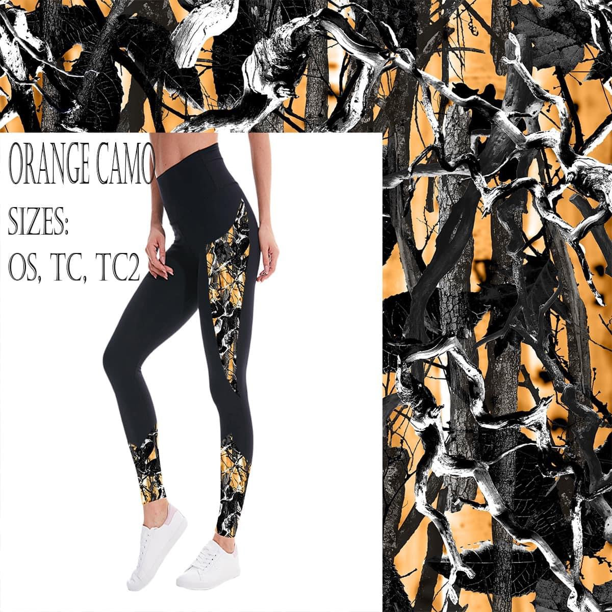 Orange Camo Side Pocket Leggings