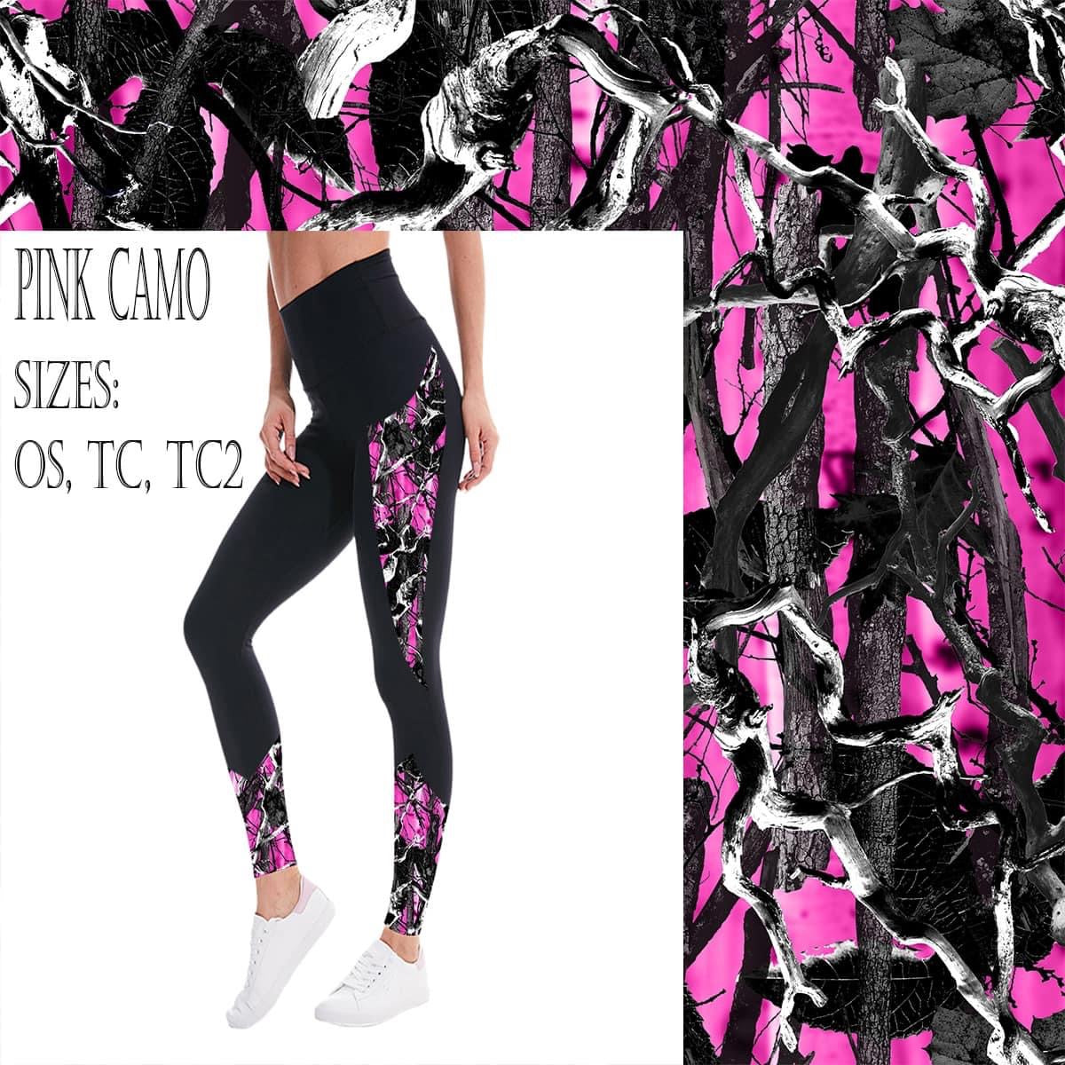 Pink Camo Side Pocket Leggings