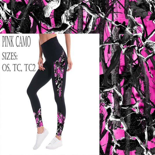 Pink Camo Side Pocket Leggings