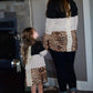 Leopard Lace Back top