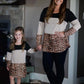 Leopard Lace Back top