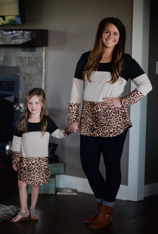 Leopard Lace Back top