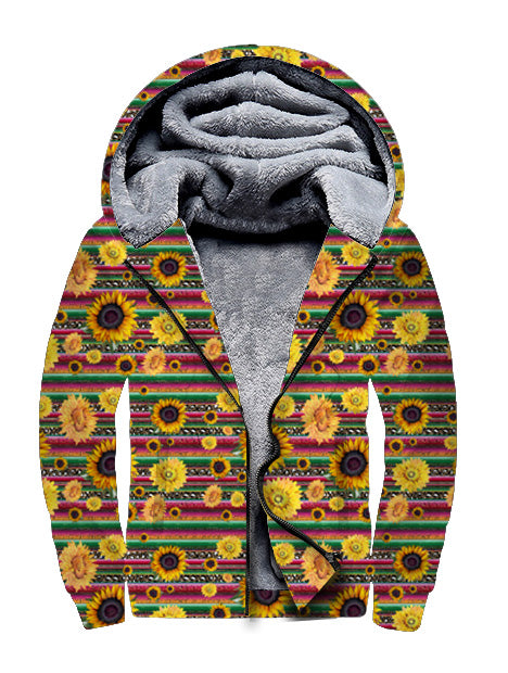SERAPE SUNFLOWER EXCLUSIVE FLEECE JACKET